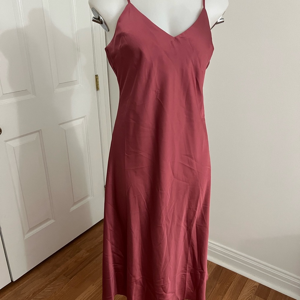 Elegant Pink Slip Dress